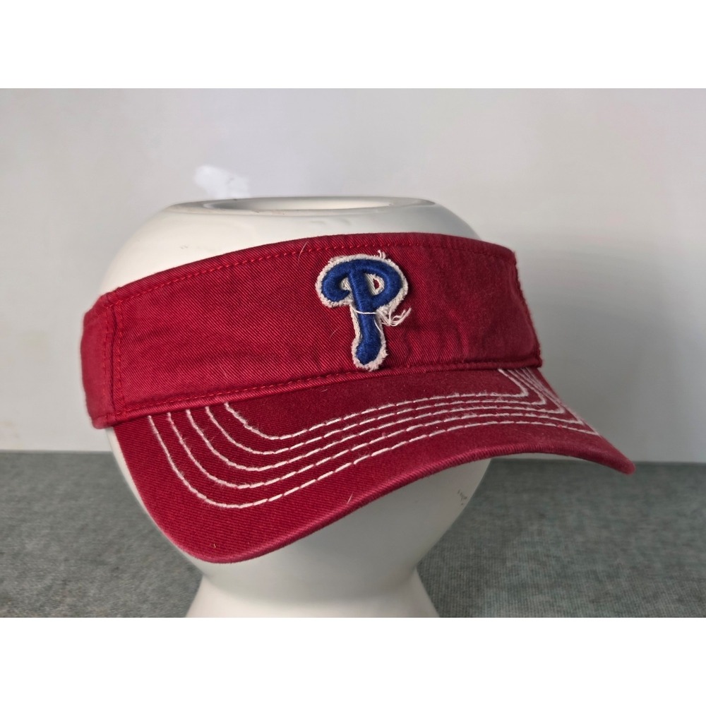Philadelphia Phillies Visor Hat Cap Strapback Red Blue Adjustable MLB Baseball - Picture 1 of 5